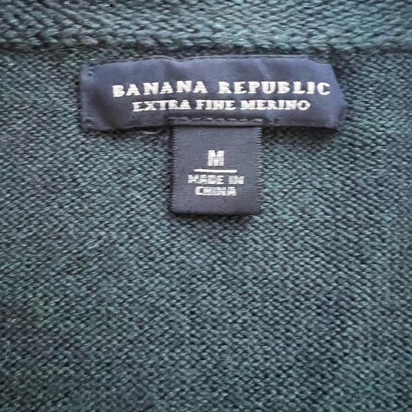 Banana Republic Dark Green 3/4 sleeve Italian Merino Wool Sweater Dress - Picture 5 of 5